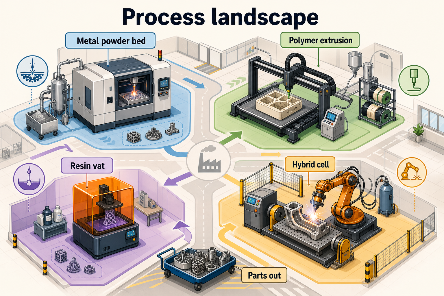 Process landscape factory map