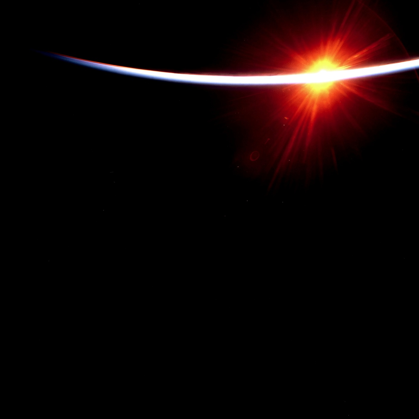 Sunrise along the limb of the Earth