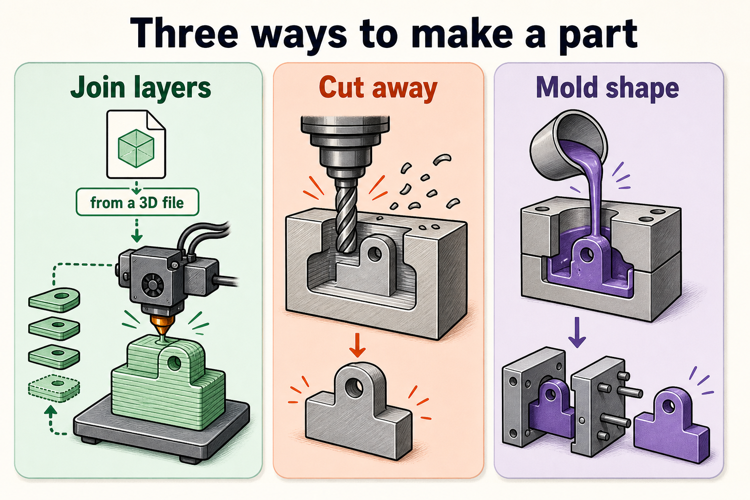 Core definition join vs cut vs mold
