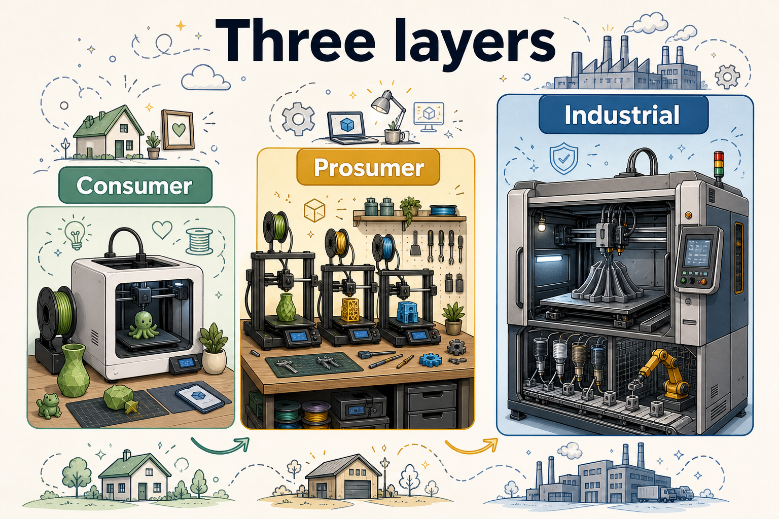 Three layers