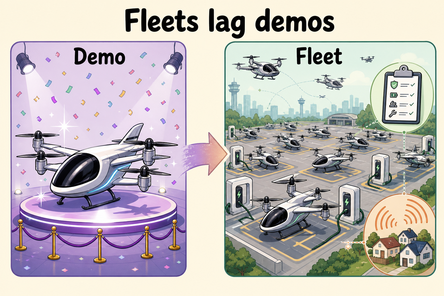 Fleets lag demos