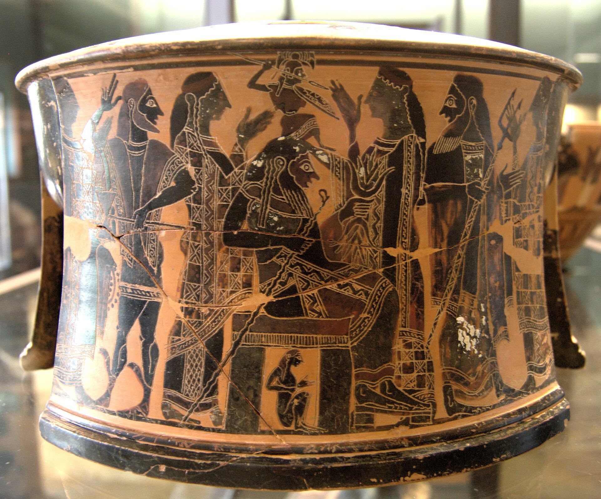 Birth of Athena, Attic black-figure, Louvre CA 616