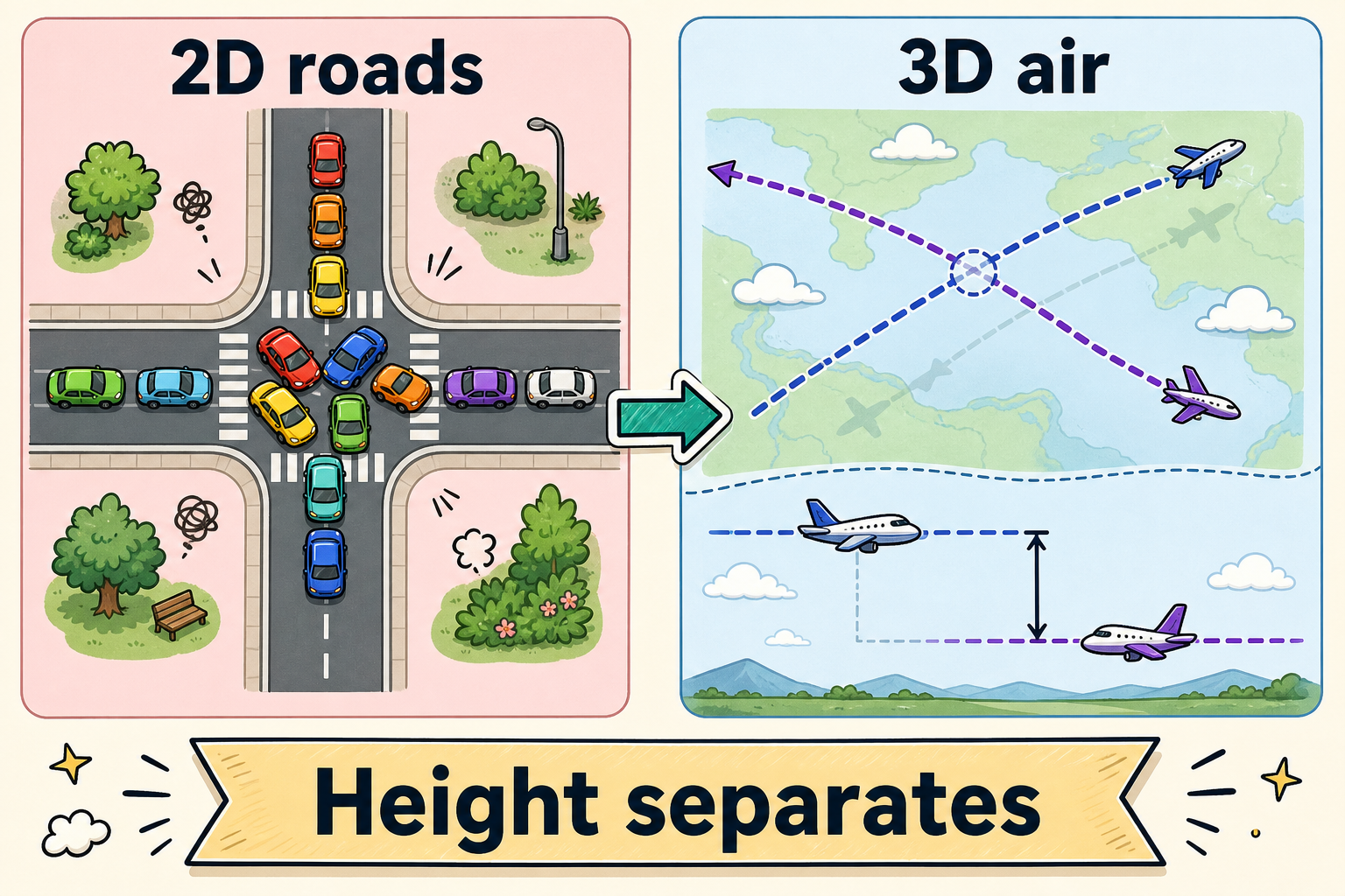 2D intersections vs 3D volumes