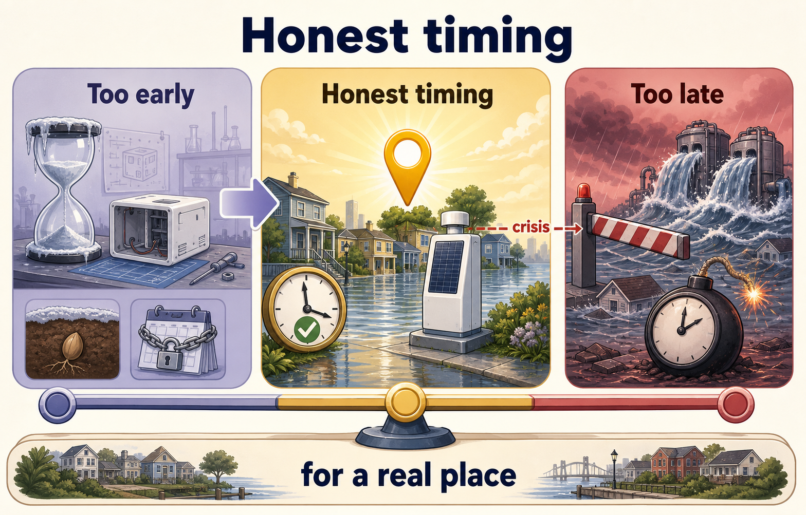 Honest timing: catch the tech curve at the right moment for a real problem