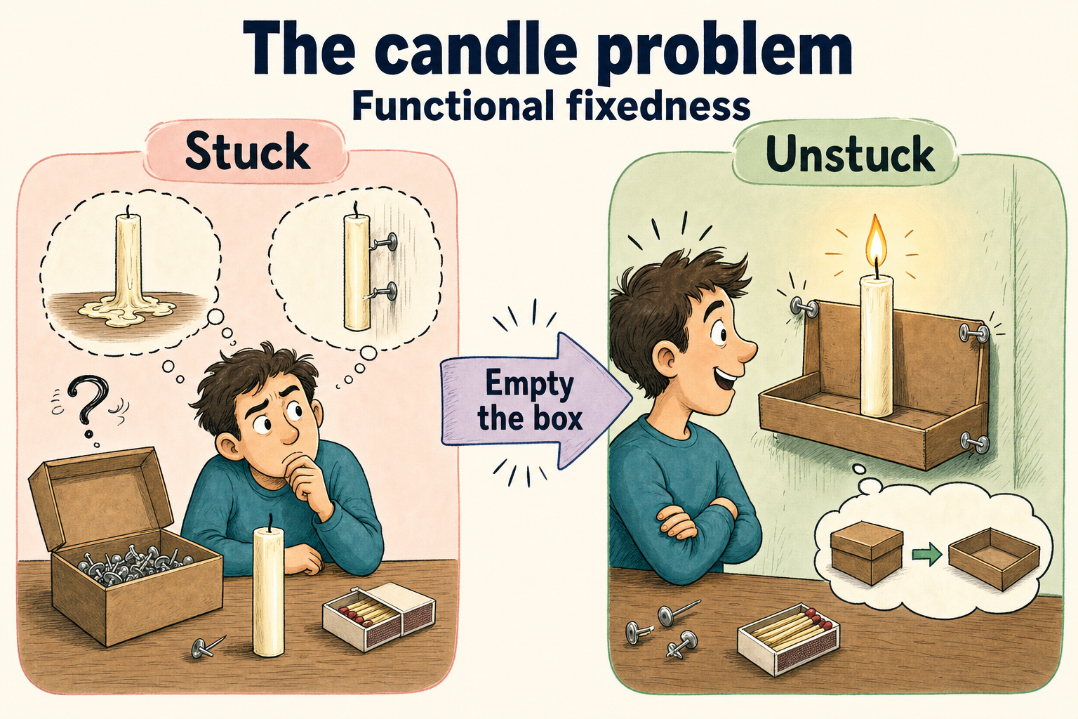 The candle problem — functional fixedness