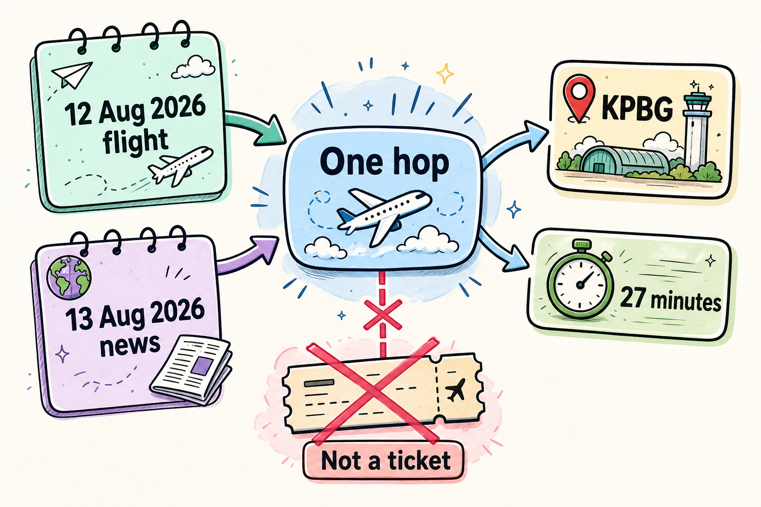 One hop, two datelines