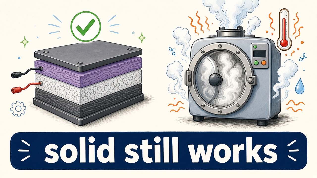 Solid electrolyte still working where liquid fails