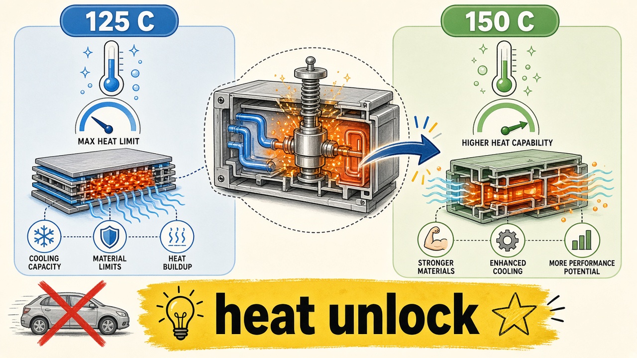 Raising the ceiling from 125 to 150 degrees Celsius for heat survival