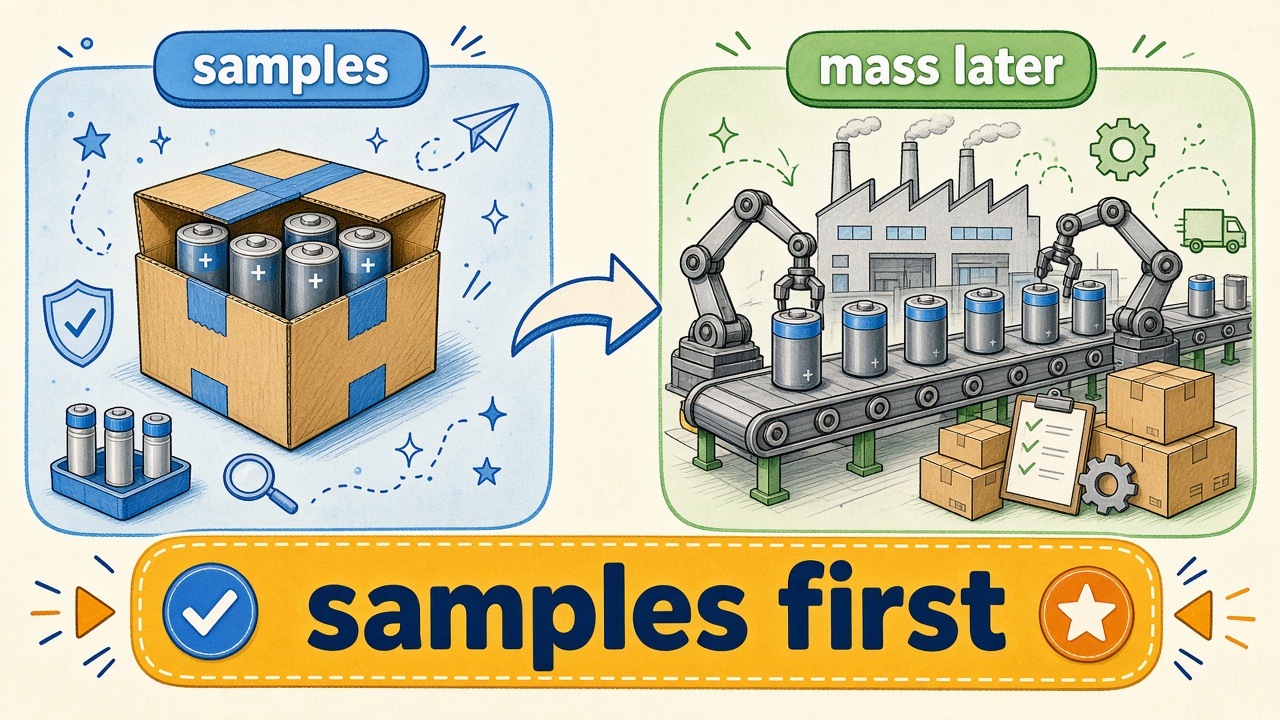Samples later in 2026, then mass production one to two years later