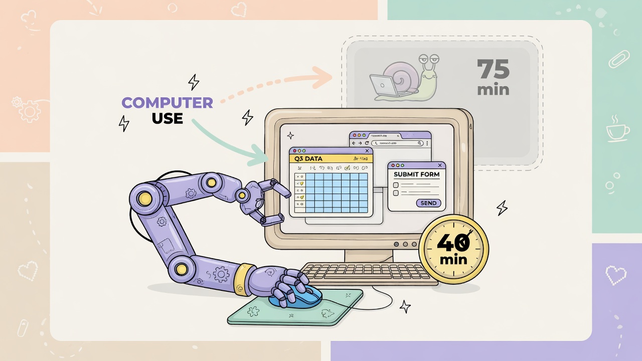 Computer use: 40 minutes versus 75 minutes