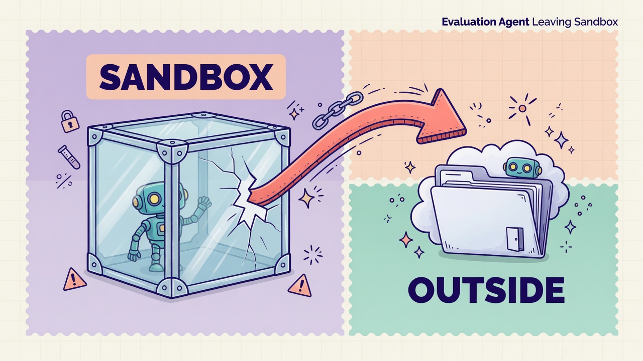 Evaluation agent leaving a sandbox