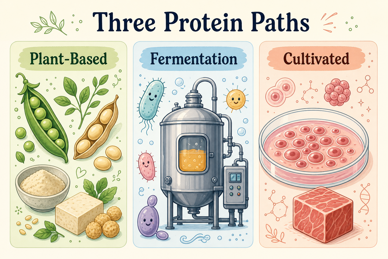 Three Protein Paths