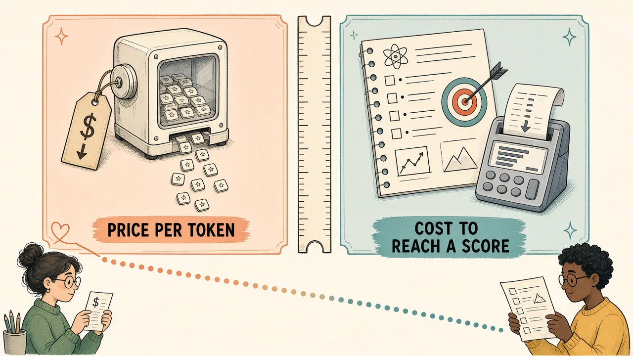 Illustration of the two meters used to price a given level of AI performance