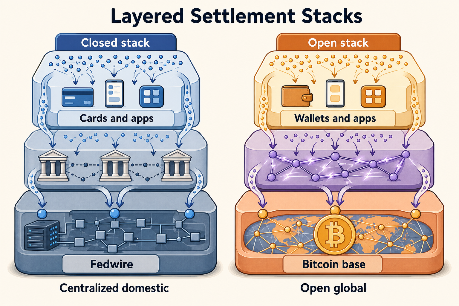 Layered Settlement Stacks